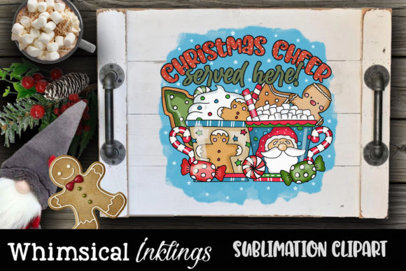 Christmas Cheer Served Here Illustrations for Design Projects