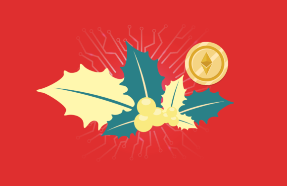 Christmas Ethereum Leaf Decoration Illustrations