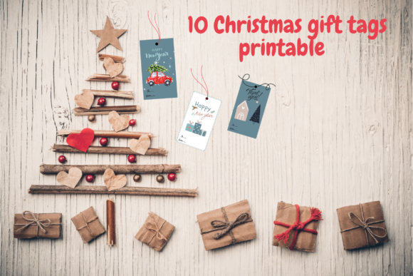 Christmas Gift Tags Printable Illustrations