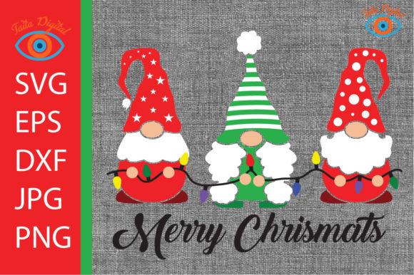 Christmas Gnome Cut File for Cricut - A Festive Illustration for Content Creators
