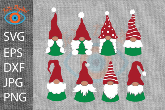 Christmas Gnomes Bundle Cut File for Editorial Design