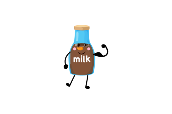 Christmas Milk Kawaii Snowman Face Baby Illustration