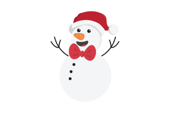 Christmas Snowman Vector-1: A Playful Illustration for Holiday Content