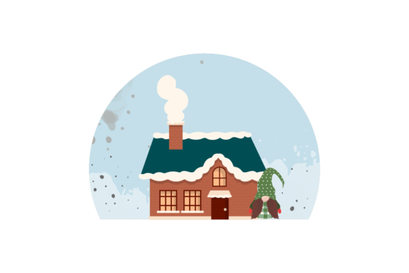 Cute Little Gnome in Christmas House Illustration Review