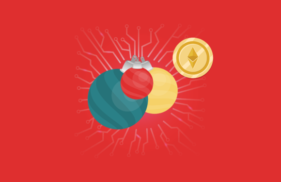 Ethereum Christmas Cryptocurrency Illustrations