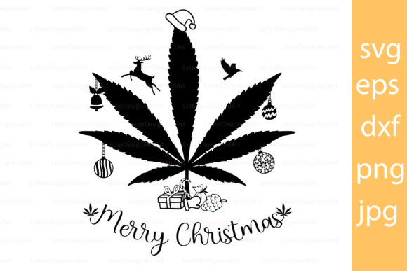 Marijuana Christmas Tree Illustration