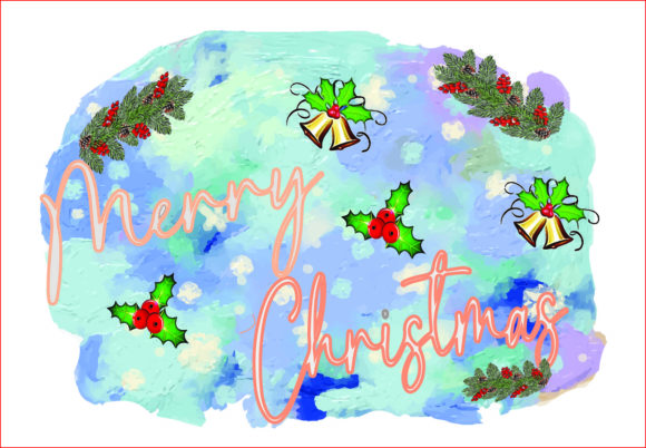 Merry Christmas Watercolor PNG Clipart for Illustrations