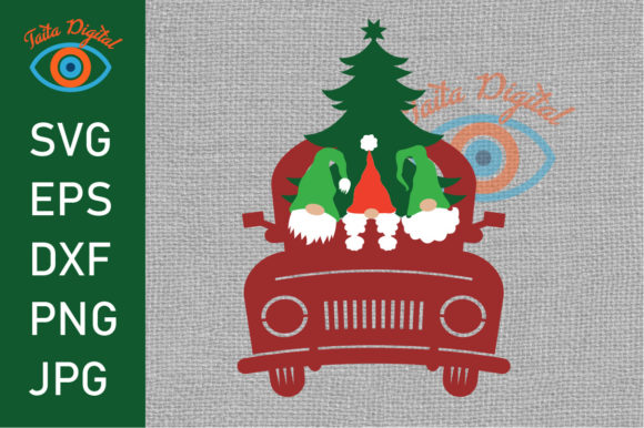 Red Christmas Truck SVG for Creative Design Projects