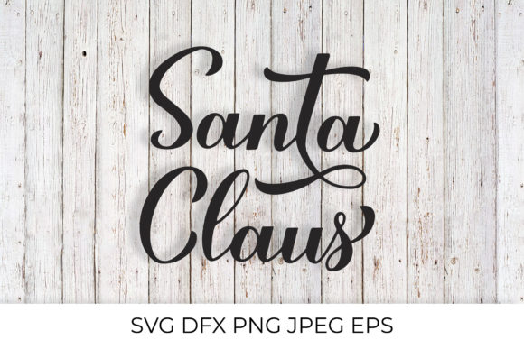 Santa Claus Hand Lettering Illustrations for Holiday Content